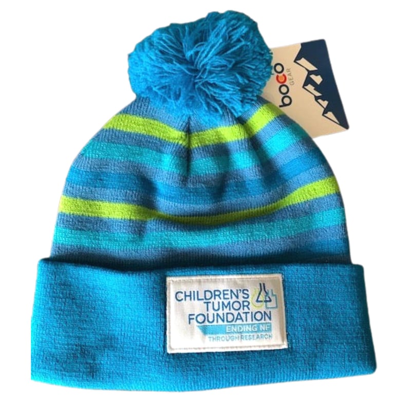 CTF BoCo Blue Green Pom Pom Beanie
